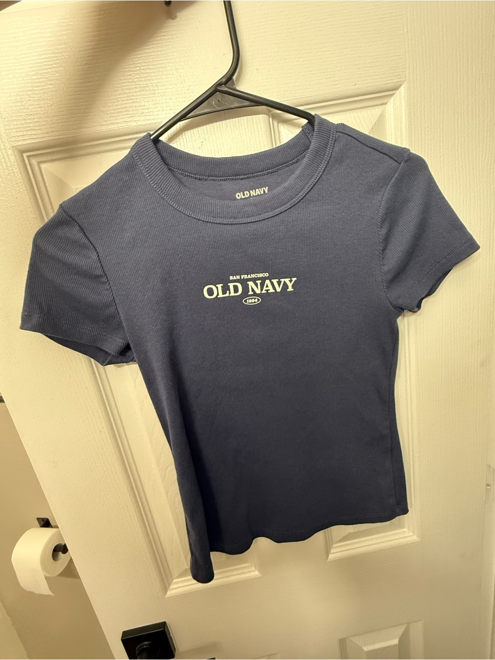 Old Navy Navy Short-Sleeve Logo Crew Tee